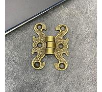 RENYJGOU Cerniere per Porte, 2 Pezzi Cerniera Cava in Lega Vintage a Forma Di Ippocampo Ferramenta per Mobili Armadietto in Metper Ante Fai da Te Scatola 31 * 40 Mm Cerniere/Bronze