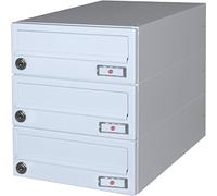 Renz 102257801 casa Lettere scomparto impianto 3 pezzi (1 X 3), 300 X 330 X 385 mm, ral 9016