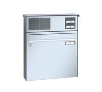 RENZ / Basic B / Cassetta postale fissata a muro / in acciaio inox V4A / volume 12 L / citofono posizionato in alto