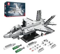 Reobrix F-35 Militare Caccia Set di Costruzione Aereo 33021, Set di giocattoli dell'esercito per aeroplani da combattimento F-35 Lightning II Joint Strike,Modello adulti fan militari