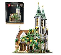 Reobrix Kit di Costruzione Architettonica Della Chiesa di Sant'Andrea con luci a LED, kit espositivo modulare da collezione MOC Street, set di Modelli di Edifici da Costruzione,3087 pezzi