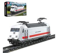 Reobrix Kit di costruzione ferroviaria con binari, Locomotiva elettrica tedesca BR101, modello per adulti e bambini, 66802, veicolo ferroviario classico, decorazione per l'home office, 1928 pezzi