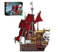 Reobrix Kit di mattoncini per costruire una nave pirata, Kit di mattoncini per costruire il modello della nave Queen Anna's Revenge 66010, Giocattoli da costruzione Regalo per adulti 2776 pezzi