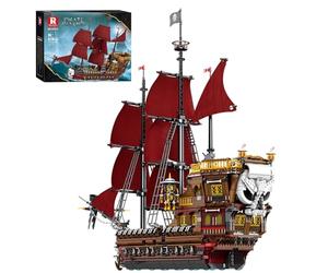 Reobrix Kit di mattoncini per costruire una nave pirata, Kit di mattoncini per costruire il modello della nave Queen Anna's Revenge 66010, Giocattoli da costruzione Regalo per adulti 2776 pezzi