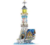 Reobrix Kit per la costruzione di un faro medievale con luci, modello da collezione per la decorazione della casa, regalo creativo per adulti, ragazzi e ragazze (2966 pezzi)