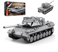 Reobrix Leopard 1 Set di costruzione di carri armati, 1:26, kit di modellini tedeschi della Guerra Fredda con dettagli realistici, blocchi di costruzione autorizzati World of Tanks per adulti e