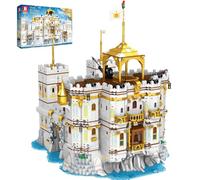 Reobrix Royal Bay Castle Set di costruzione del castello, Kit di costruzione di castelli medievali 66013, Modello da esposizione medievale da collezione, Regali creativi per adulti 14+ (4168+ Pezzi)