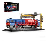 Reobrix Set di costruzione del treno con base,Treno merci G2000,Kit modello camion città locomotiva 66021,Modello per gli amanti delle auto adulti,Idee regalo per ragazze ragazzi Home Décor,1980 PCS