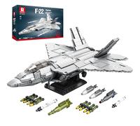 Reobrix Set di Costruzione Jet da Combattimento F-22 per Adulti, Modello da Esposizione Caccia Militare Raptor 33020, Set Collezionabile Aereo Militare Tecnico, Regali Giocattolo per Appassionat 14+