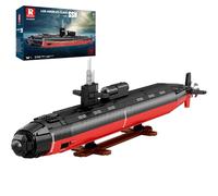 Reobrix Set di costruzione sottomarini nucleari adulti, 1:125 Modello del motoscafo militare SSN classe Los Angeles, 33049 Giocattoli da collezione per la casa da esposizione regali 14+