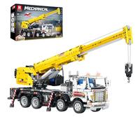 Reobrix Set di mattoncini Crane 22007, gru telecomandata con interruttore multifunzione, kit di costruzione meccanico per camion, regalo per adulti dai 14 anni in su, 2023 pezzi