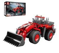 Reobrix Set di mattoncini da costruzione Bulldozer 22010, kit modello di veicolo ingegneristico per adulti, escavatore telecomandato con trazione integrale, regalo per bambini dai 14+, 1876 pezzi