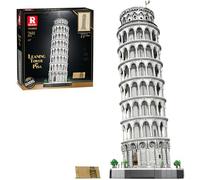 Reobrix Set di mattoncini per la Torre pendente di Pisa per adulti 66025, 7652 pezzi, grande set di modellismo architettonico, famoso monumento storico italiano, set di costruzione per adulti dai 14