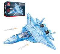 Reobrix SU-57 Set costruzione per jet da combattime, kit modello di aereo da caccia per adulto 33030, kit modello di aereo militare per uomo, appassionati militari bambini 14+