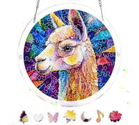 Reofrey Acchiappasole Puzzle in acrilico, Suncatcher Puzzle Classici, Appendere Finestra Ornamento, Decorazione Casa Soggiorno Camera da Letto Giardino Balcone, 18 x 18 cm A203