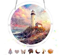 Reofrey Acchiappasole Puzzle in acrilico, Suncatcher Puzzle Classici, Appendere Finestra Ornamento, Decorazione Casa Soggiorno Camera da Letto Giardino Balcone, 18 x 18 cm A185