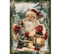 Reofrey DIY Babbo Natale Diamond Painting Kit Trapano Completo Drill, Natale 5D Pittura Diamantes Diamante Kit Disegno, Strass Ricamo a Punto Croce Craft Arts for Home Wall Decor 40x50 PP4297