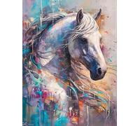 Reofrey DIY Cavallo Diamond Painting Kit Trapano Completo Drill, Animale 5D Pittura Diamantes Diamante Kit Disegno, Strass Ricamo a Punto Croce Craft Arts for Home Wall Decor 30x40cm