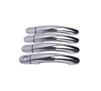 REOKIP Coprimaniglie Cromate Per Portiere Auto, Accessori Per Auto, Adesivi Di Stile Per VW Polo 2010 2011 2012 2013 2014 2015 2016 2017 2018 2019(Silver 1 keyhole)