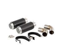 REOKIP per Ducati 950 per Hypermotard 950 per Hypermotard 950 SP 2019-2024 Scarico Doppio Silenziatore Link Pipe Slip On Muffler Link Pipe(H)