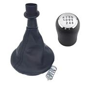 REOKIP Pomello Del Cambio Per Auto 5 Marce Cuffia Leva Copri-cuffia Per VW Per Transport T5 .1 2004-2015 Pomello Cambio(Silver 6 Speed)