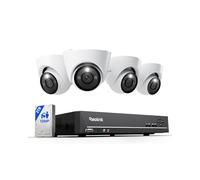 Reolink 12MP Poe Kit Telecamere Videosorveglianza, Ricerca Video IA, Protezione Perimetrale, Rilevamento Uomo/Veicolo/Animale, Visione Notturna a Colori, Audio a 2 Vie, RLK8-1200D4-A (Nuova Versione)