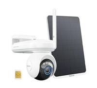 Reolink 2K 360° PTZ Telecamera con SIM 4G da Esterno con Pannello Solare 12W, Batteria 20000mAh, Visione Notturna Color 4MP, Rilevamento Persone/Veicoli/Animali, Auto Tracking, 24/7, Altas Go PT