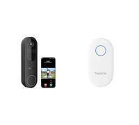Reolink 2K 4MP Campanello Senza Fili a Batteria con Chime Plus, Videocitofono Wireless, Visuale 150°x150°, Rilevamento IA Persone/Veicoli/Pacchi, WiFi 2,4/5 GHz, Audio Bidirezionale