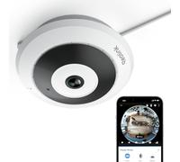 Reolink 2K+ Telecamera WiFi Interno con Panorama a 360°, Telecamera Fisheye