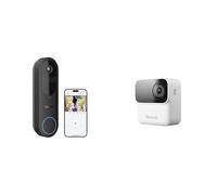 Reolink 2K Video Doorbell a Batteria & Argus MagiCam Telecamera di Sicurezza Magnetica Wireless, Visuale 1:1, Rilevamento Persone/Pacchi, IP67, WiFi 2,4/5GHz, Memoria Locale