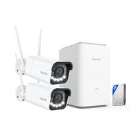 Reolink 4K 8MP Telecamera Wi-Fi Esterno con 5X Zoom Ottico, Rilevamento AI, Wi-Fi 6, Visione Notturna a Colori, Controllo Fino a 24 Telecamere, Archiviazione Fino a 16TB, Home Hub Pro + 2* RLC-811WA