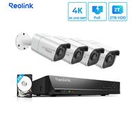REOLINK 4K KIT VIDEOSORVEGLIANZA 8CH 2TB NVR E 4 X 8MP TELECAMERA ESTERNO IP66