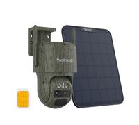 Reolink 4K Telecamera 4G con Doppio Obiettivo, SIM Inclusa, Fototrappola Infrarossi Invisibili con SIM e Pannello Solare, Zoom 6X, Telecamera da Esterno con Tracciamento, TrackMix LTE