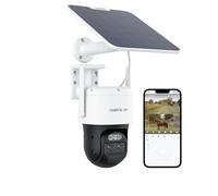 Reolink 4K Telecamera da Esterno con SIM 4G LTE, Batteria e Pannello Solare, Auto-Tracking, 355° Pan/90° Tilt, Doppio Obiettivo, Zoom Ibrido 6X, Visione Notturna a Colori, Alexa & Cloud, TrackMix LTE