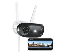 Reolink 4K Telecamera WiFi Esterno 180°, WiFi 6 Dual-Band, Videocamera Sorveglianza con Doppio Obiettivo, Rilevamento AI, Visione Notturna a Colori, Audio Bidirectionnel, Elite WiFi