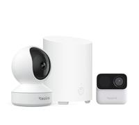Reolink 4MP Telecamera Interno E1 & Argus MagiCam con Home Hub Mini, Centro di Sicurezza All-in-One, Archiviazione Locale, Vista 360°, Rilevamento IA Persona/Animali, WiFi 2,4/5GHz