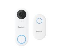 Reolink 5MP cablato Videocitofono PoE con Chime, Vista Diagonale a 180°, Video Campanello Cablato, Rilevamento di Uomo, Avvisi Intelligenti, Audio Bidirezionale, Video Doorbell, Bianco