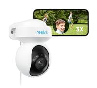 Reolink 5MP PTZ Telecamera Wi-Fi Esterno con 3X Zoom Ottico, WiFi 2,4/5 GHz, Visione Notturna a Colori, Auto-Tracking, Rilevamento di Persona/Veicolo/Animale, Audio Bidirezionale, Cloud, E1 Outdoor