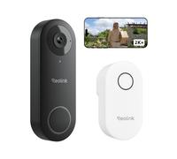 Reolink 5MP Videocitofono Wi-Fi 2,4/5 GHz con Chime, Rilevamento e Avvisi di Uomo, Video Campanello, Audio Bidirezionale, Visione Notturna a Infrarossi, Video Doorbell Supporta microSD e Cloud, Nero
