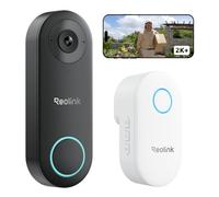 Reolink 5MP Videocitofono Wi-Fi 2,4/5 GHz con Chime, Rilevamento e Avvisi di Uomo, Video Campanello, Audio Bidirezionale, Visione Notturna a Infrarossi, Video Doorbell Supporta microSD e Cloud, Nero
