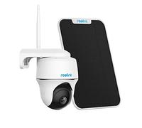 Reolink Argus PT Plus - Telecamera di sicurezza solare da 4 MP per esterni, wireless, 2,4/5 GHz, WiFi a doppia banda, alimentata a batteria, panoramica a 360°, rilevamento persona/veicolo, Argus PT