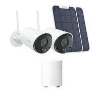 Reolink Bundle Sicurezza con 2× Telecamera WiFi Esterno 2K 5MP Argus Eco (Versione 2025) con Pannello Solare + Home Hub Mini, Centro di Sicurezza All-in-One con Archiviazione Locale AES-128