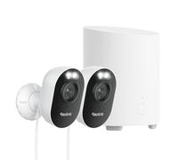 Reolink Bundle Sicurezza Esterno con 2× Lumus Telecamere Wi-Fi 2K 4MP con Spotlight e Rilevamento IA + Home Hub Mini con Archiviazione Locale, Wi-Fi Dual-Band e Crittografia AES-128