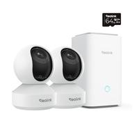 Reolink Home Hub con scheda microSD da 64 GB + 2X E1 Zoom4K, Telecamera WiFi Interno PTZ, Zoom Ottico 3x, WiFi 6 Dual-Band, Auto-Tracking, Rilevamento Persona/Animali/Pianto