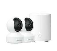 Reolink Kit: 2 Telecamere WiFi Interno E1 Pro 5MP & Home Hub Mini Centro di Sicurezza All-in-One, Rilevamento Persone/Animali/Pianto, Wi-Fi 2.4/5GHz, Archiviazione Locale, Tracciamento Automatico