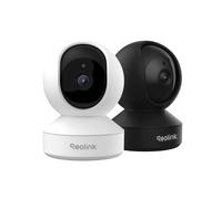 Reolink Set da 2 Telecamere WiFi Interno E1 Pro 5MP (Bianco & Nero), Copertura a 360°, Rilevamento Uomo/Animale/Pianto, Wi-Fi Dual-Band 2.4/5GHz, Inseguimento Auto, Visione Notturna, Modalità Privacy