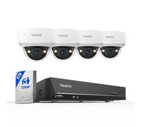 Reolink Sistema di telecamere di sicurezza PoE da 12 MP 8CH con IK10 antivandalproof, 4 telecamere Dome PoE da 12 MP per esterni, faretti per visione notturna a colori, HDD da 2 TB integrato,