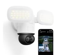 Reolink TrackFlex Floodlight WiFi, 4K PTZ Telecamera Wi-Fi Esterno a Doppio Obiettivo, 360° con Zoom Ibrido 6x, 3000 Lumen, Wi-Fi 6 Dual Band, Rilevamento Intelligente, AI Video Search Locale