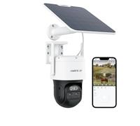 4K 4G LTE Telecamera Da Esterno a Batteria Con Pannello Solare, Auto-Tracking, 3