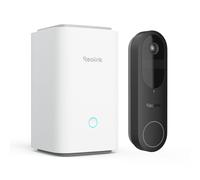 Reolink Video Doorbell + Home Hub, Campanello Wi-Fi 2K DualBand con visuale 150°x150°, rilevamento persone/veicoli/pacchi, audio bidirezionale, archiviazione locale, senza canone mensile